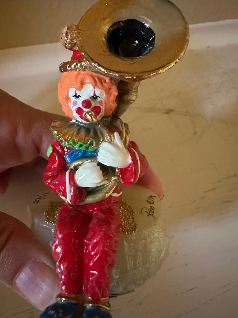 Ron Lee Hand-Painted Clown Figurine playing a Tuba vintage collectable - Picture 5 of 5